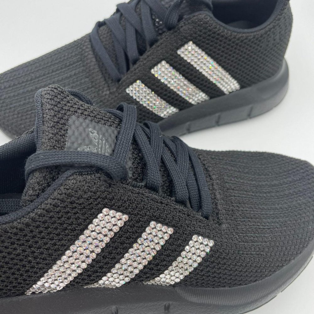 Swarovski Adidas Swift Run Black Womens Shoes - Picture 6 of 10